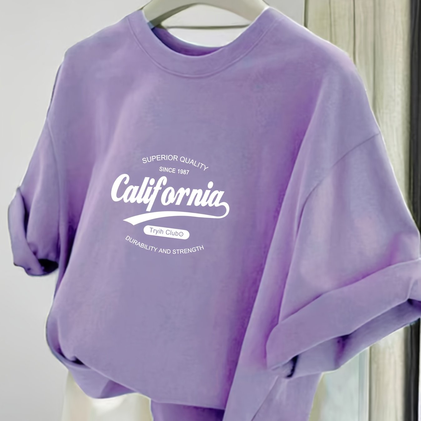 Damen Oversize Graphic T-Shirt California Casual Streetwear