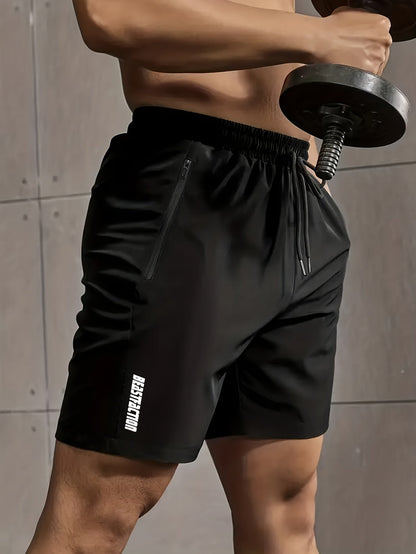 Herren Sportshorts mit Reißverschluss-Taschen – Trainingsshorts für Fitness & Workout