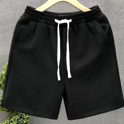Herren Freizeitshorts mit Prägungsmuster – Moderner Look für Alltag und Sport