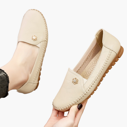 Damen Mokassins Slip-On Loafer Bequeme Alltagsschuhe Freizeit