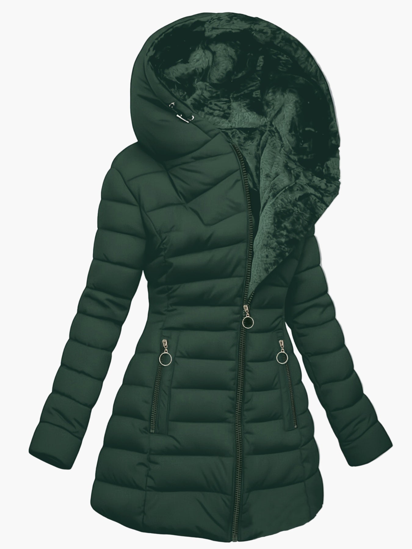 Damen Steppmantel mit Kapuze – Eleganter Wintermantel für Alltag und Freizeit