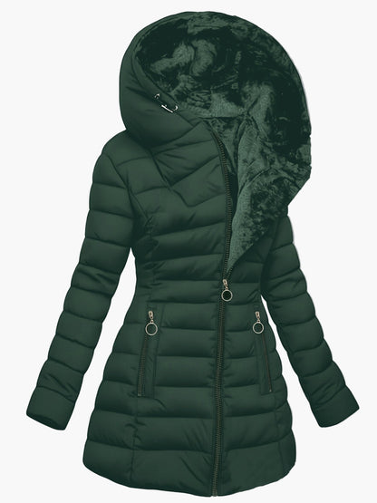 Damen Steppmantel mit Kapuze – Eleganter Wintermantel für Alltag und Freizeit