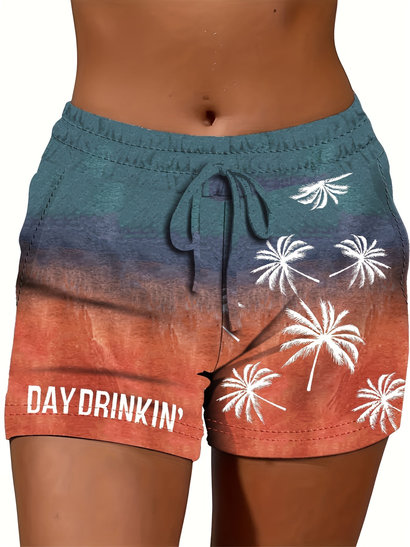 Damen Freizeit-Shorts mit Print und Kordelzug – Perfekt für den Sommer und Urlaub