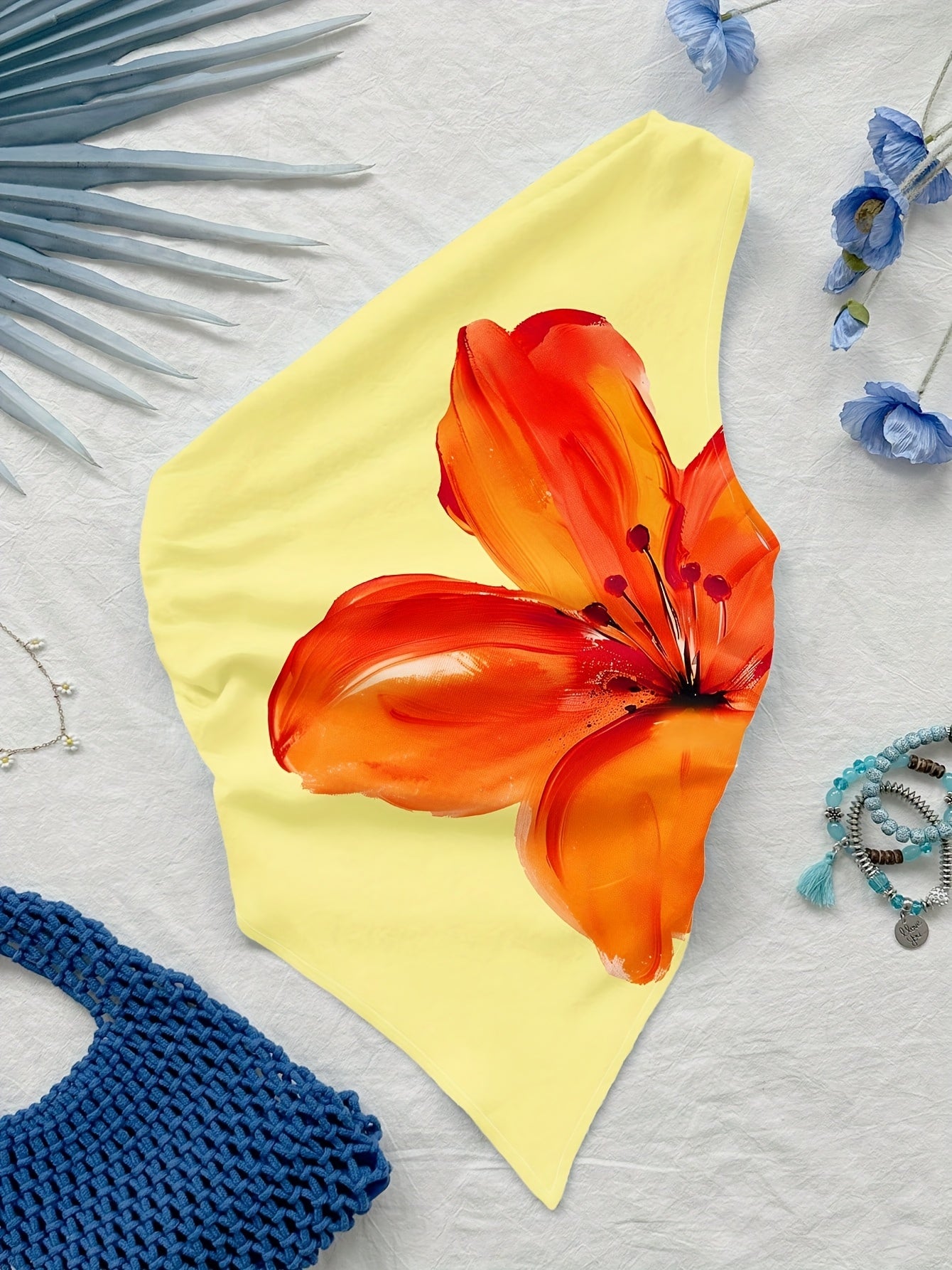 Damen Asymmetrisches Freizeit-Top mit Blumenmuster – Elegantes Sommer Oberteil für Alltag & Urlaub