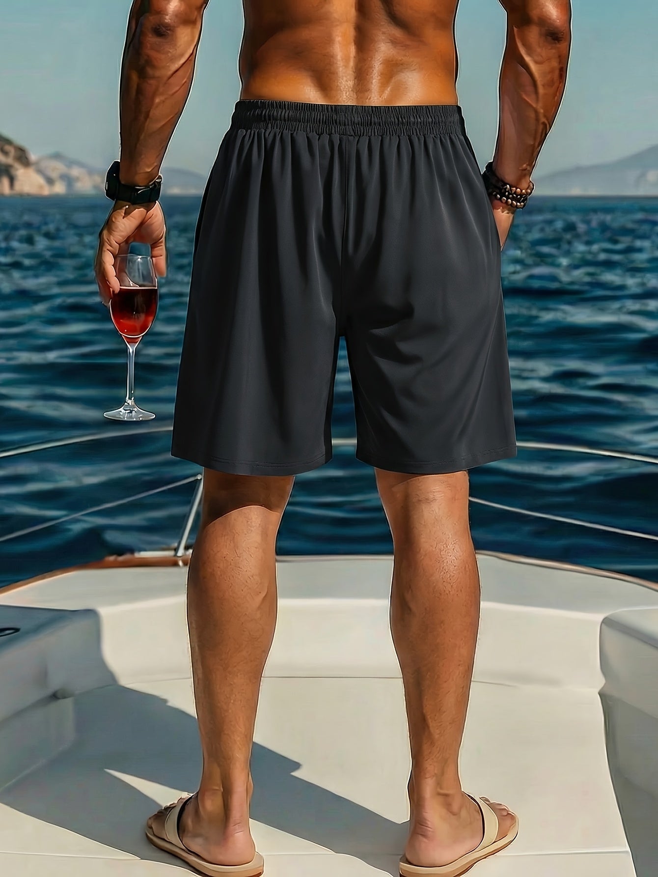 Herren Badeshorts im modernen Ombre-Design – Perfekt für Sommer, Strand und Freizeit