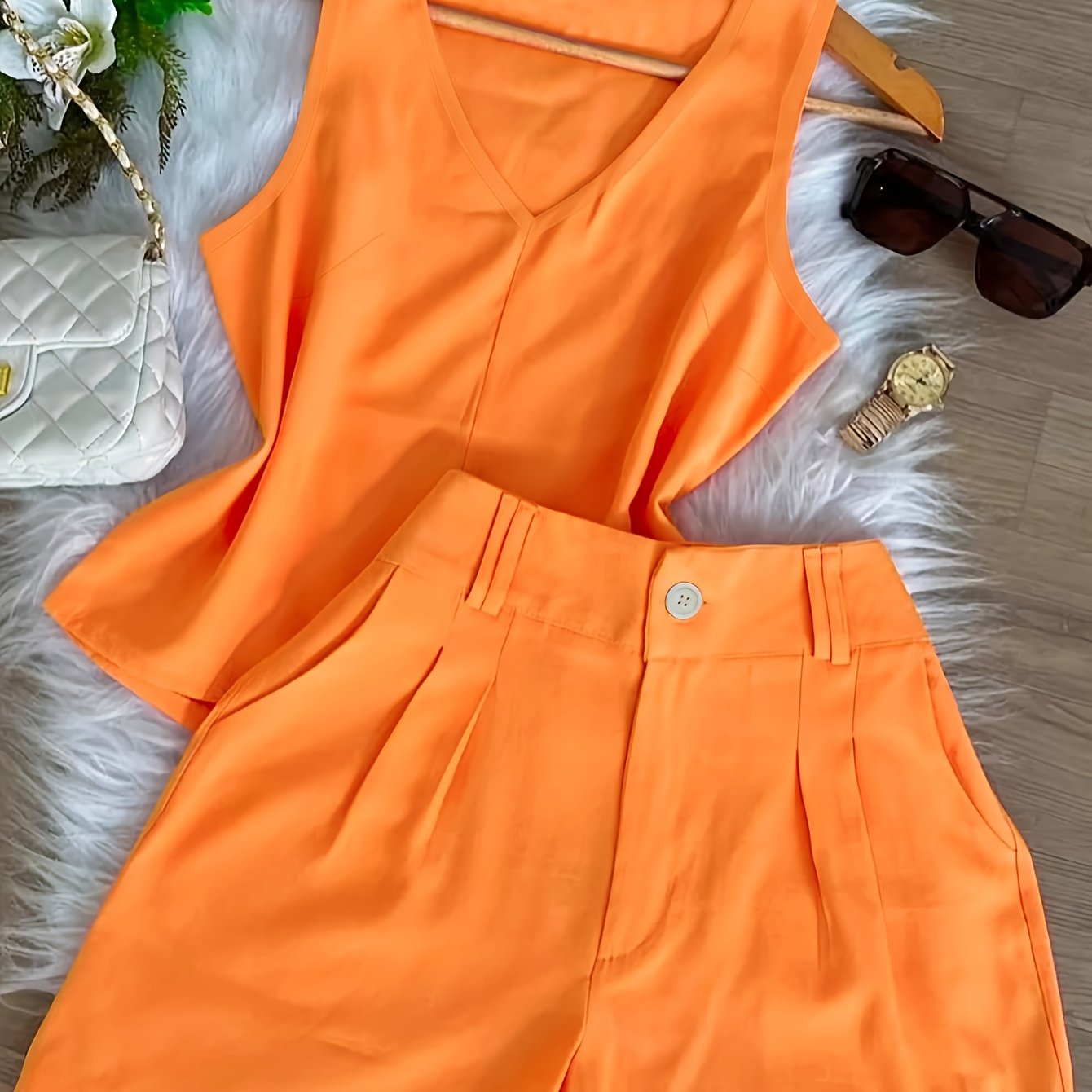 Damen Sommer Set – Elegantes Top und Shorts, Modischer Casual Look für Alltag & Urlaub