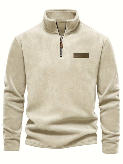 Herren Quarter-Zip Pullover – Moderner Freizeit-Look mit Stehkragen und Minimalistischem Design