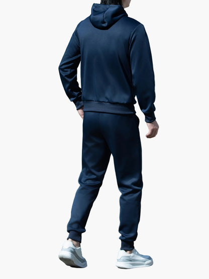 Herren Sport Trainingsanzug Set – Casual Fitness Jogginganzug mit Kapuze, Freizeit für Alltag & Sport