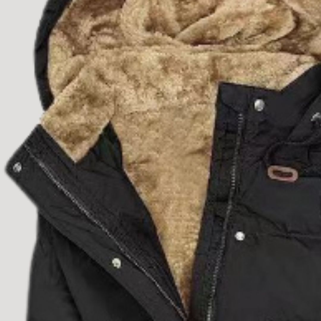 Damen Wintermantel Lang mit Kapuze und Kunstfellfutter – Wasserdichter Outdoor Parka für Alltag & Reisen