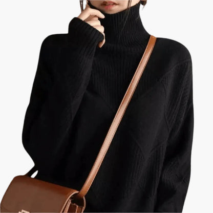 Damen Strickpullover mit Rautenmuster – Modischer Oversize-Pullover für Alltag und Büro
