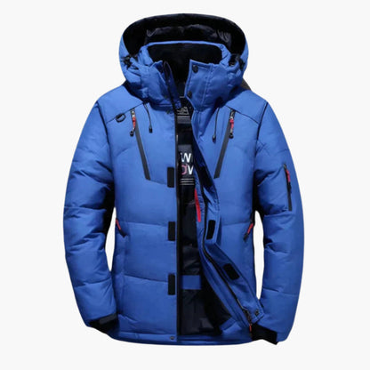 Herren-Winterjacke mit Kapuze und funktionalem Design