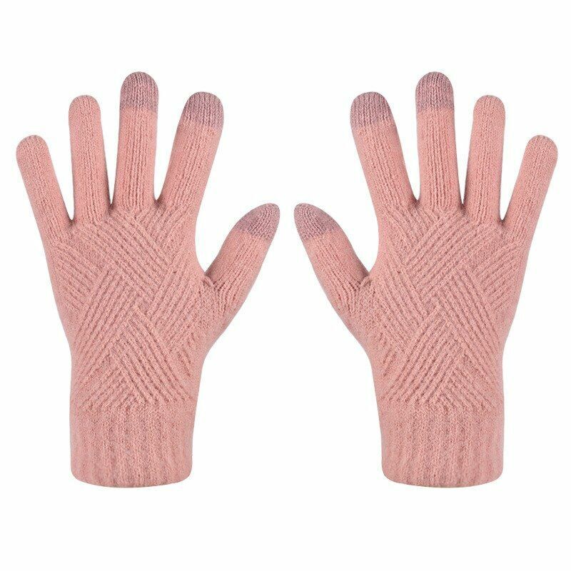 Unisex Winter Strickhandschuhe mit Muster