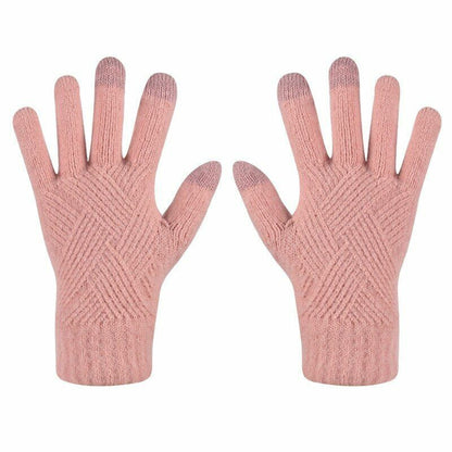 Unisex Winter Strickhandschuhe mit Muster