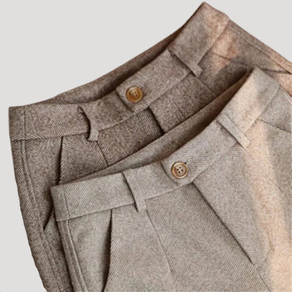 Herren Heritage Herringbone Anzughose – Klassisch, Stilvoll, Vielseitig