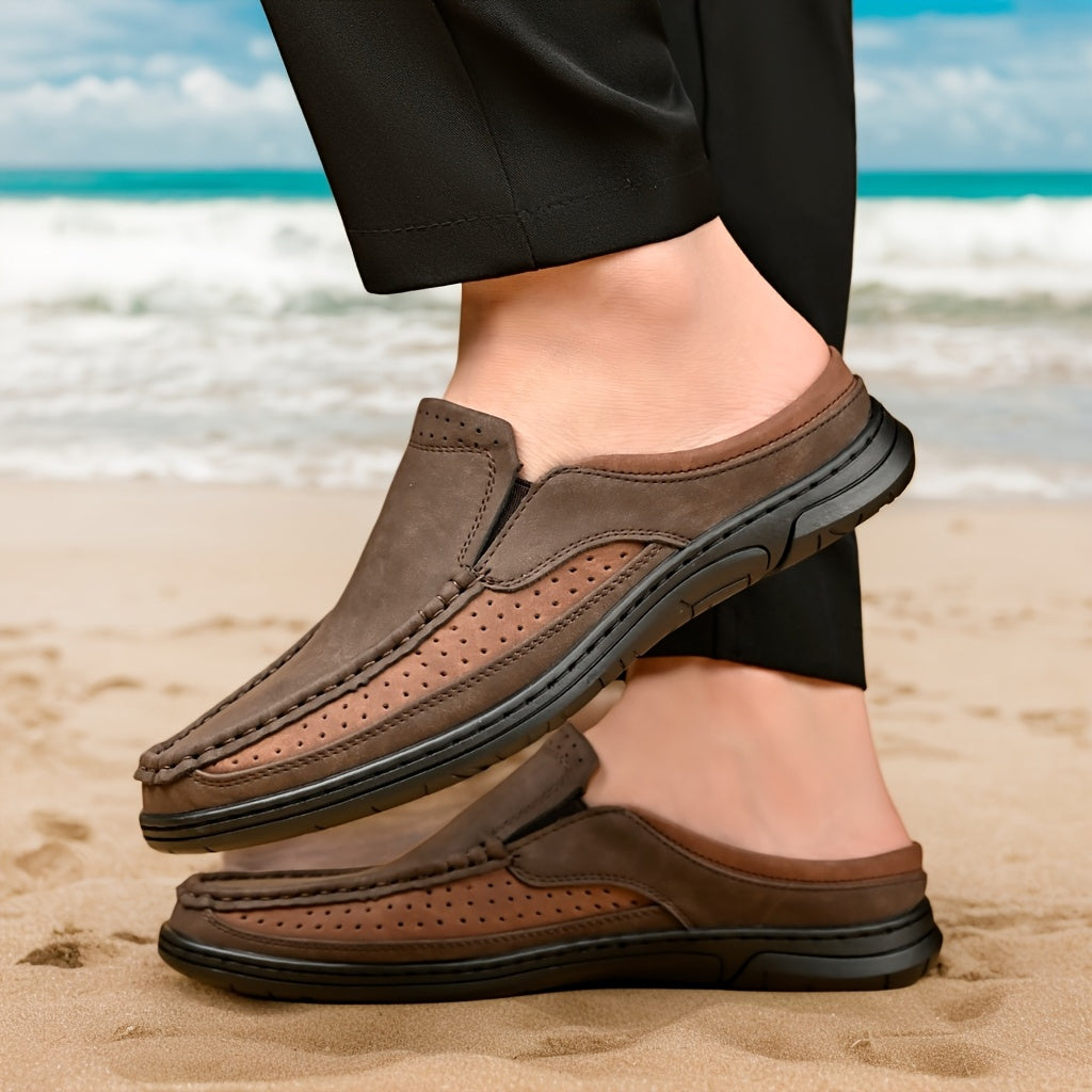 Herren Slip-On Loafer Freizeitstil – Offene Slipper für entspannten Komfort und smarten Look