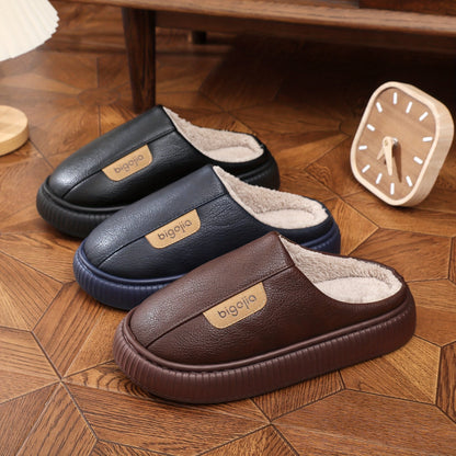 Unisex Winter Pantoffeln mit warmem Futter und rutschfester Sohle