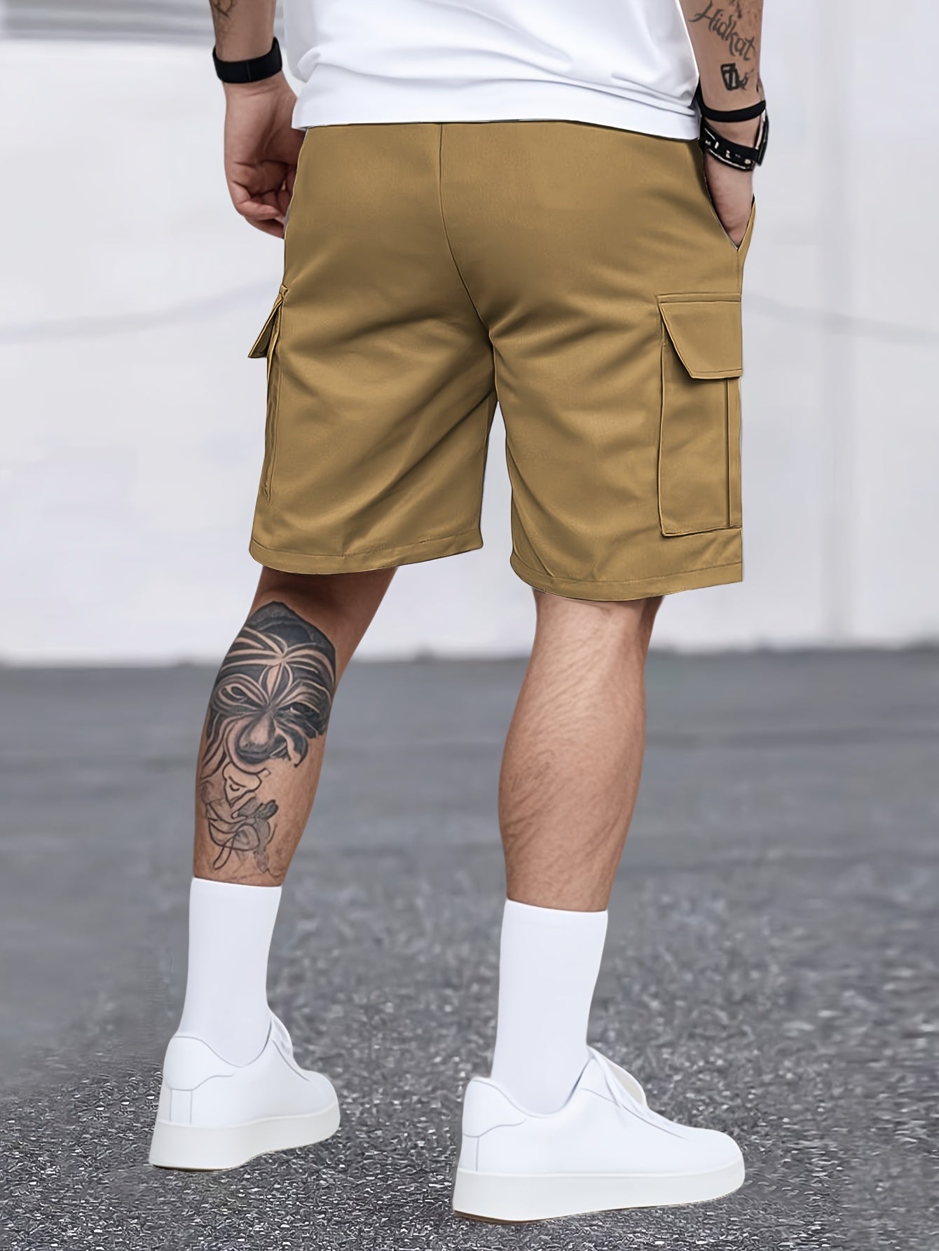 Herren Cargo Shorts Freizeit Streetwear mit Tasche – Lässige Sommer Bermuda für Alltag und Sport