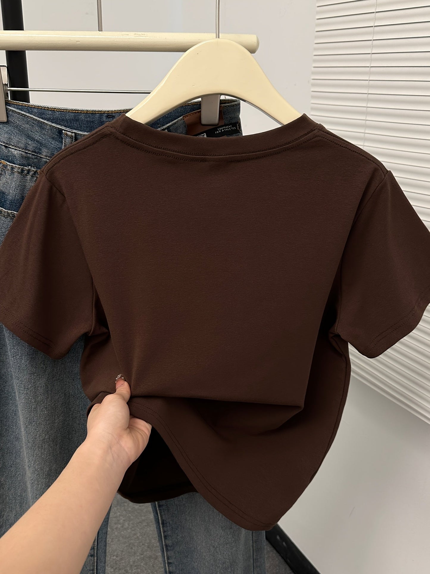 Damen Pyjama-Set Kurzarm Shirt & Karierte Hose – Bequeme Nachtwäsche im Casual-Stil