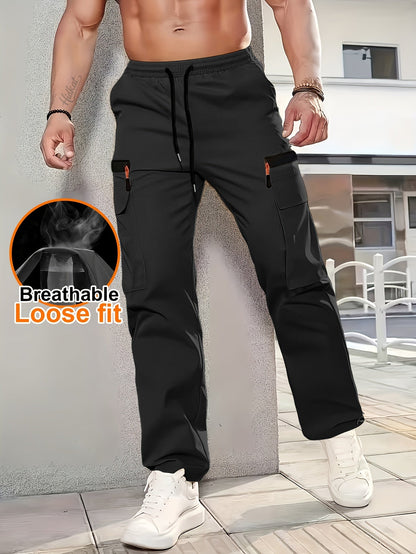 Herren Cargo Hose mit lockerem Schnitt, atmungsaktiv und vielseitig für Alltag und Outdoor