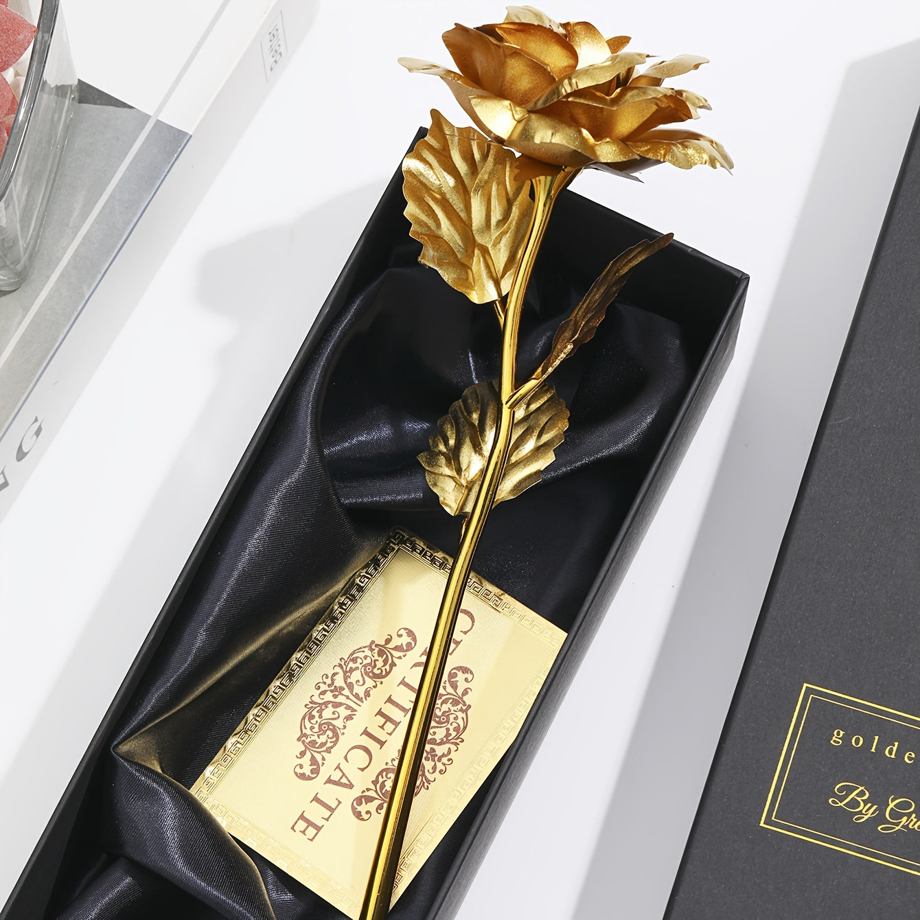 Muttertag Geschenk Deko-Rose im Luxus-Geschenkset für Damen – Ewige Kunstrose als stilvolles Präsent