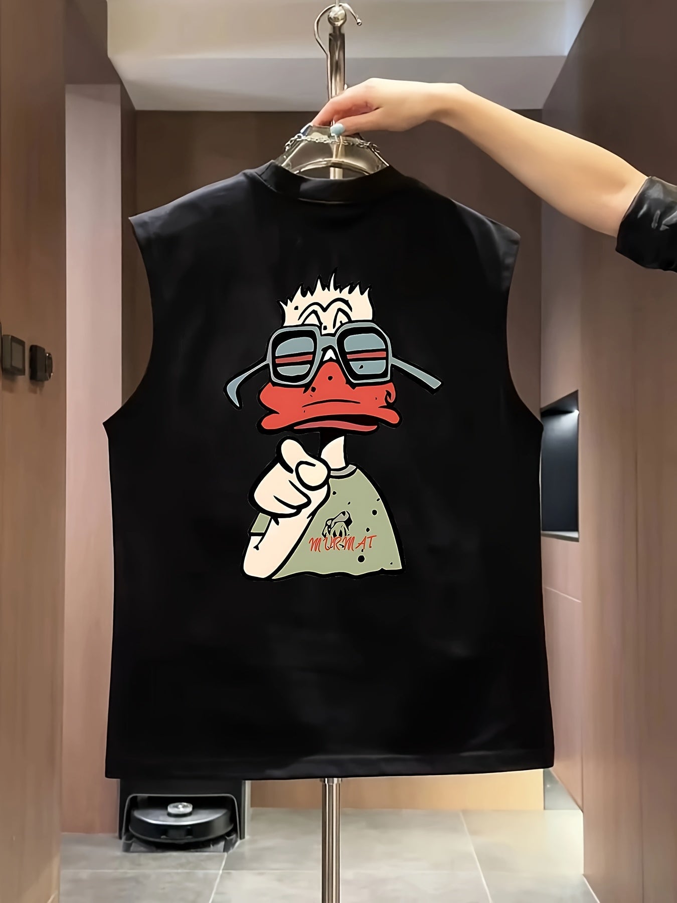 Herren Streetwear Tanktop mit coolem Enten-Print und Urban Style