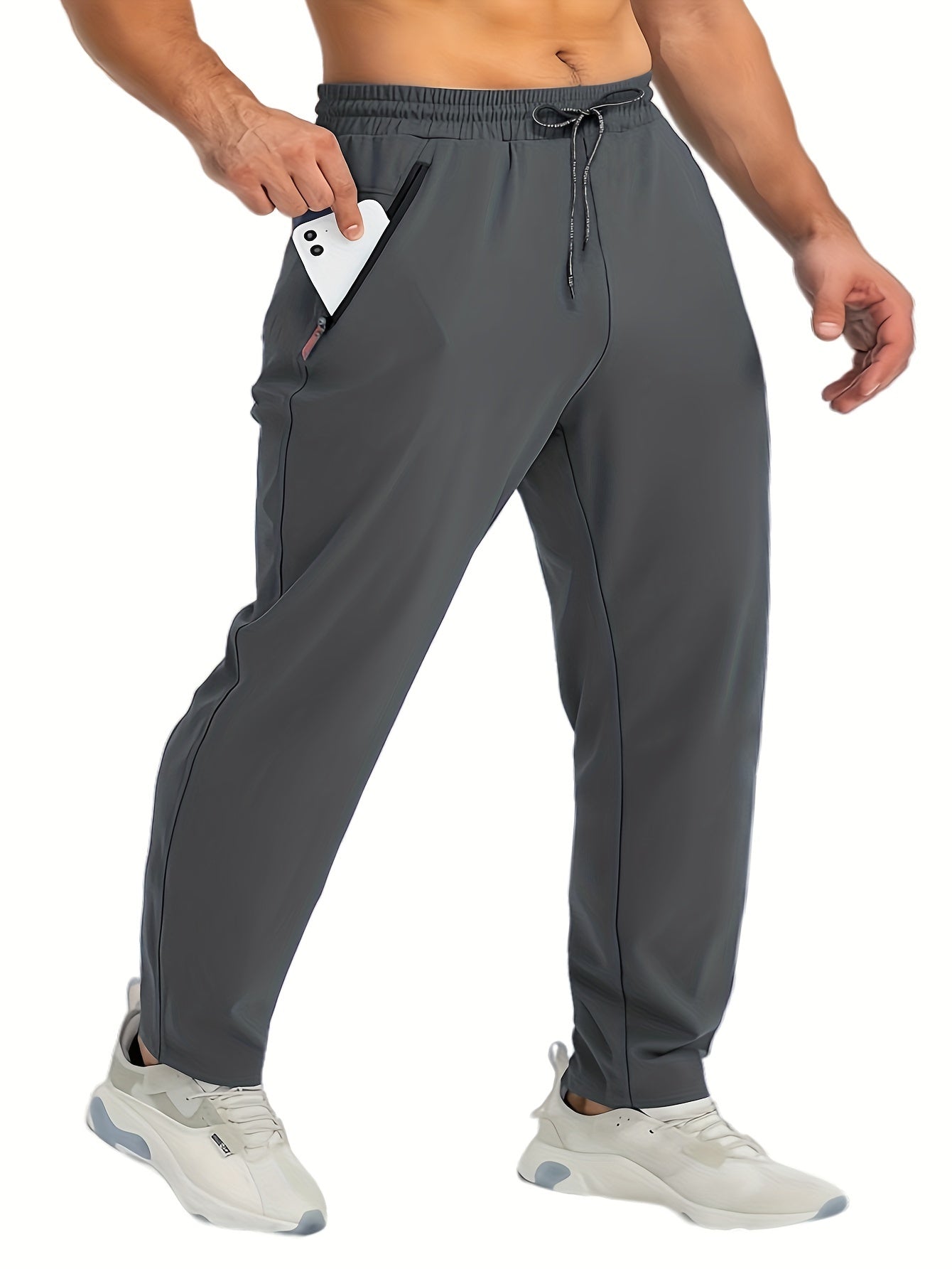 Herren Jogginghose Set – Sportliche Freizeithosen mit Reißverschlusstaschen für Alltag und Training