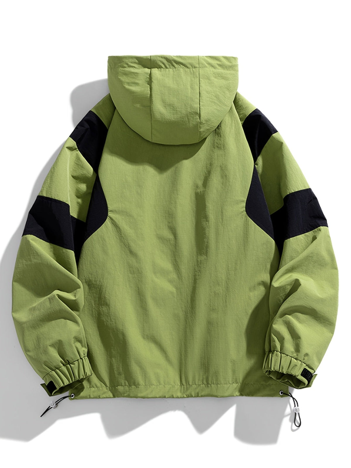 Herren Kapuzenjacke mit Farbblock-Design, Reißverschluss und Taschen