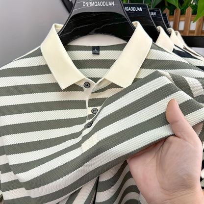 Herren Polohemd Kurzarm mit Streifen – Klassischer Freizeitstil für Alltag und Freizeit