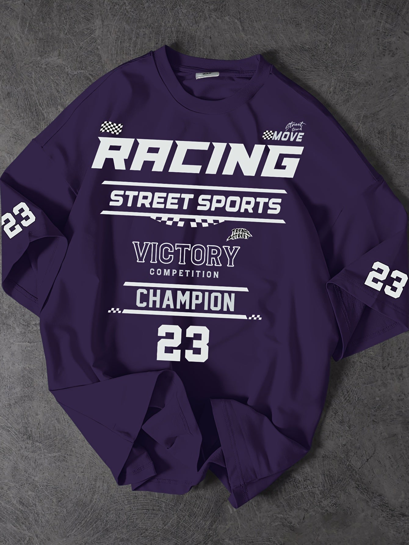 Herren Street Racing Sports Champion T-Shirt mit Print – Urban Style Freizeitshirt