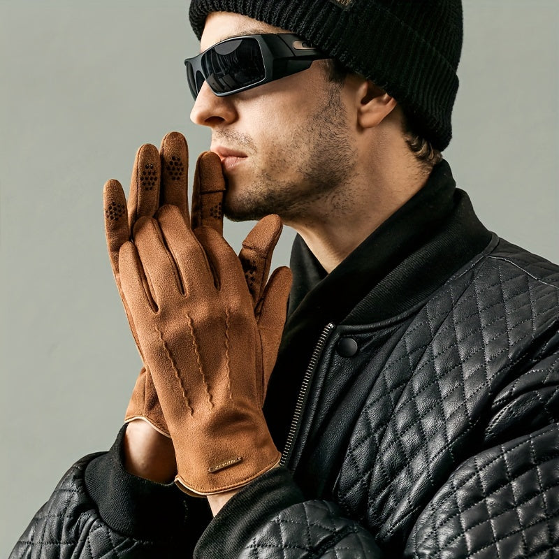 Winter Handschuhe Damen/Herren Touchscreen-kompatibel warmes Fleecefutter, Mehrere Farben