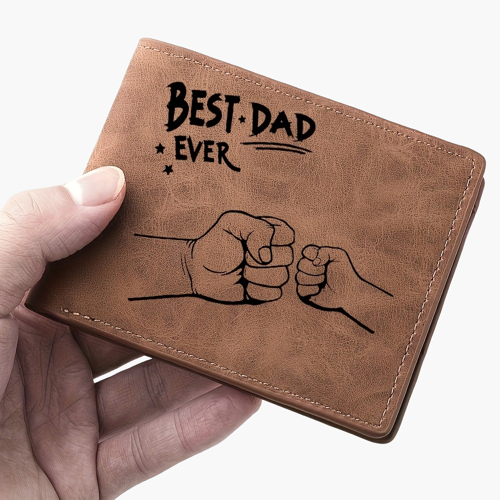 Herren Portemonnaie mit Gravur – Best Dad Ever – Personalisierte Geldbörse zum Vatertag