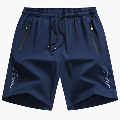 Herren Sport- und Fitnessshorts mit Reißverschlusstaschen – Atmungsaktive Trainingsshorts für Alltag und Workout