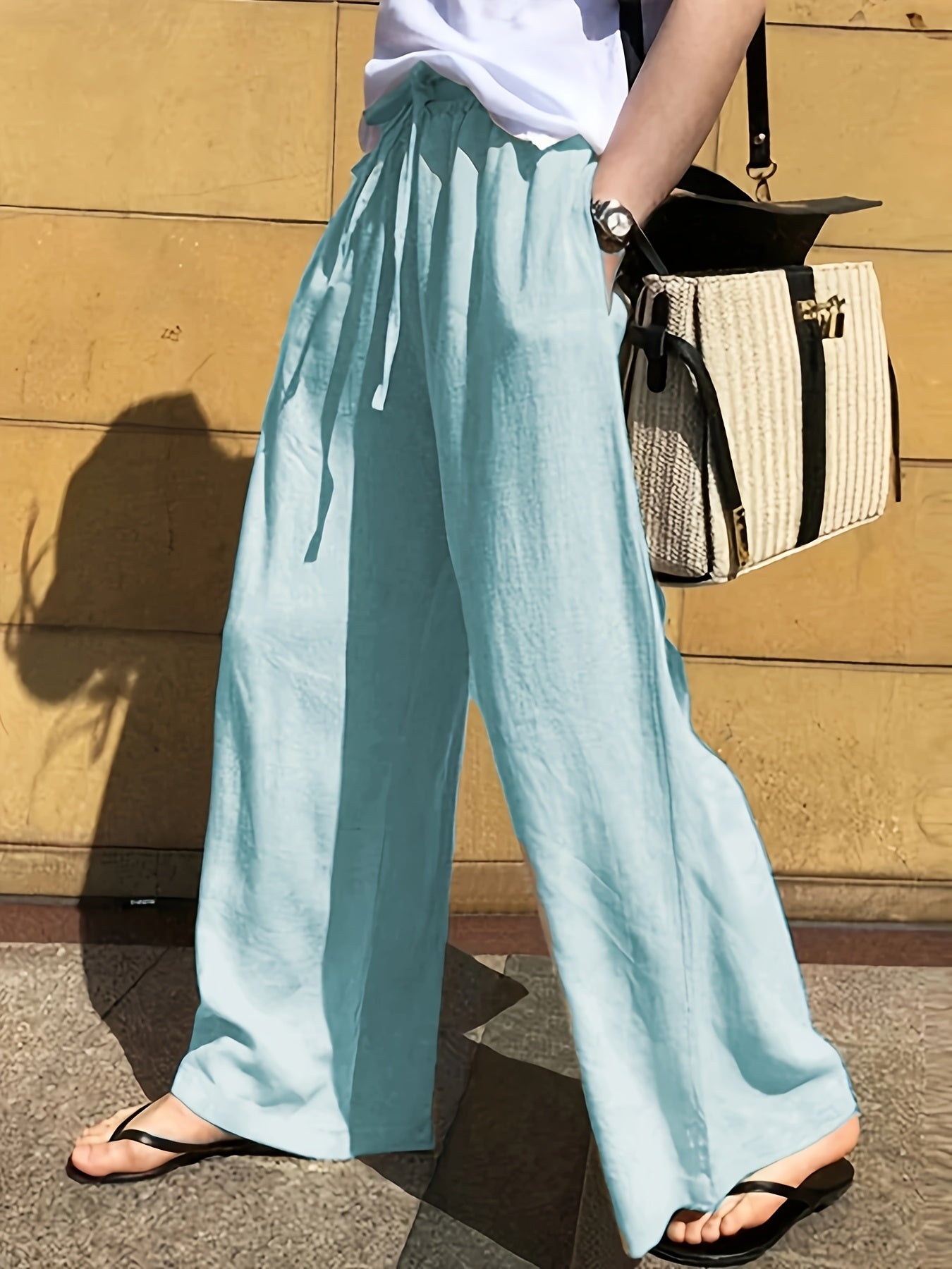 Damen Weite Sommerhose mit Kordelzug – Eleganter Freizeit-Stil für Alltag und Urlaub