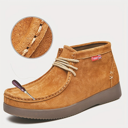 Herren Chukka Stiefel Wildleder-Optik Schnürschuhe Bequeme Stiefeletten Flache Sohle