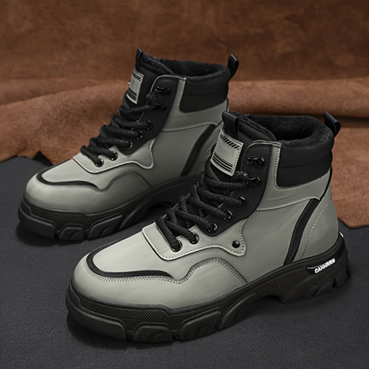 Unisex Winterstiefel Schnürschuh, robuster Wanderschuh, hoher Schaft, rutschfeste Sohle
