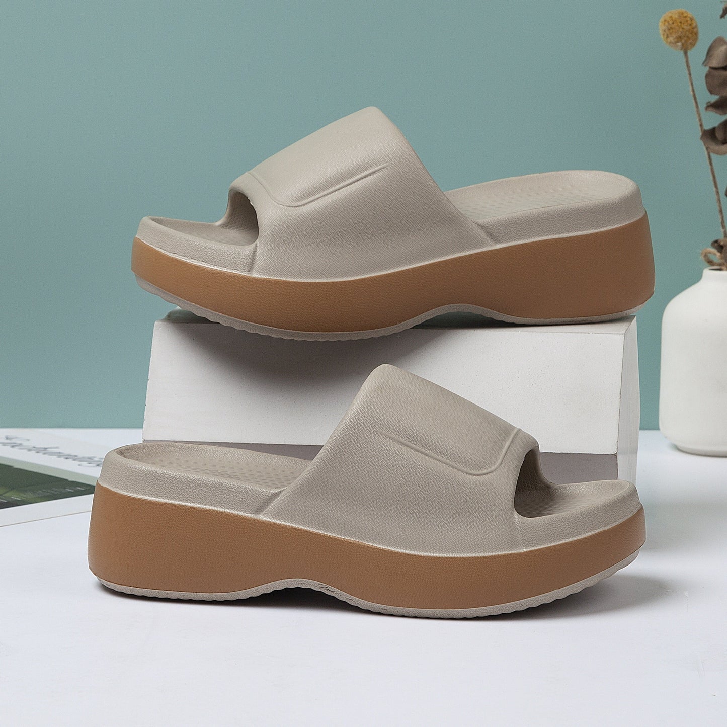 Damen Plateau-Slipper – Bequeme Sommerschuhe für Freizeit & Alltag