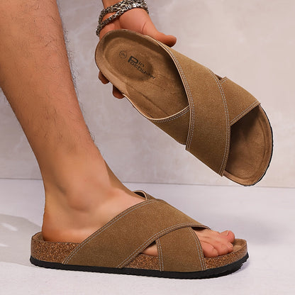 Herren Komfort-Sandalen mit Kreuzriemen – Stilvolle Freizeitschuhe für Alltag und Urlaub