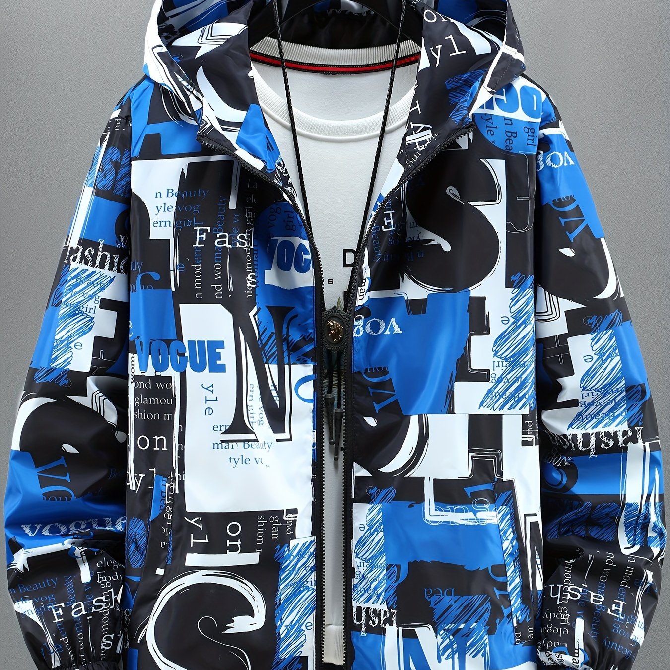 Kapuzenjacke mit auffälligem Buchstaben-Print für Herren und Damen