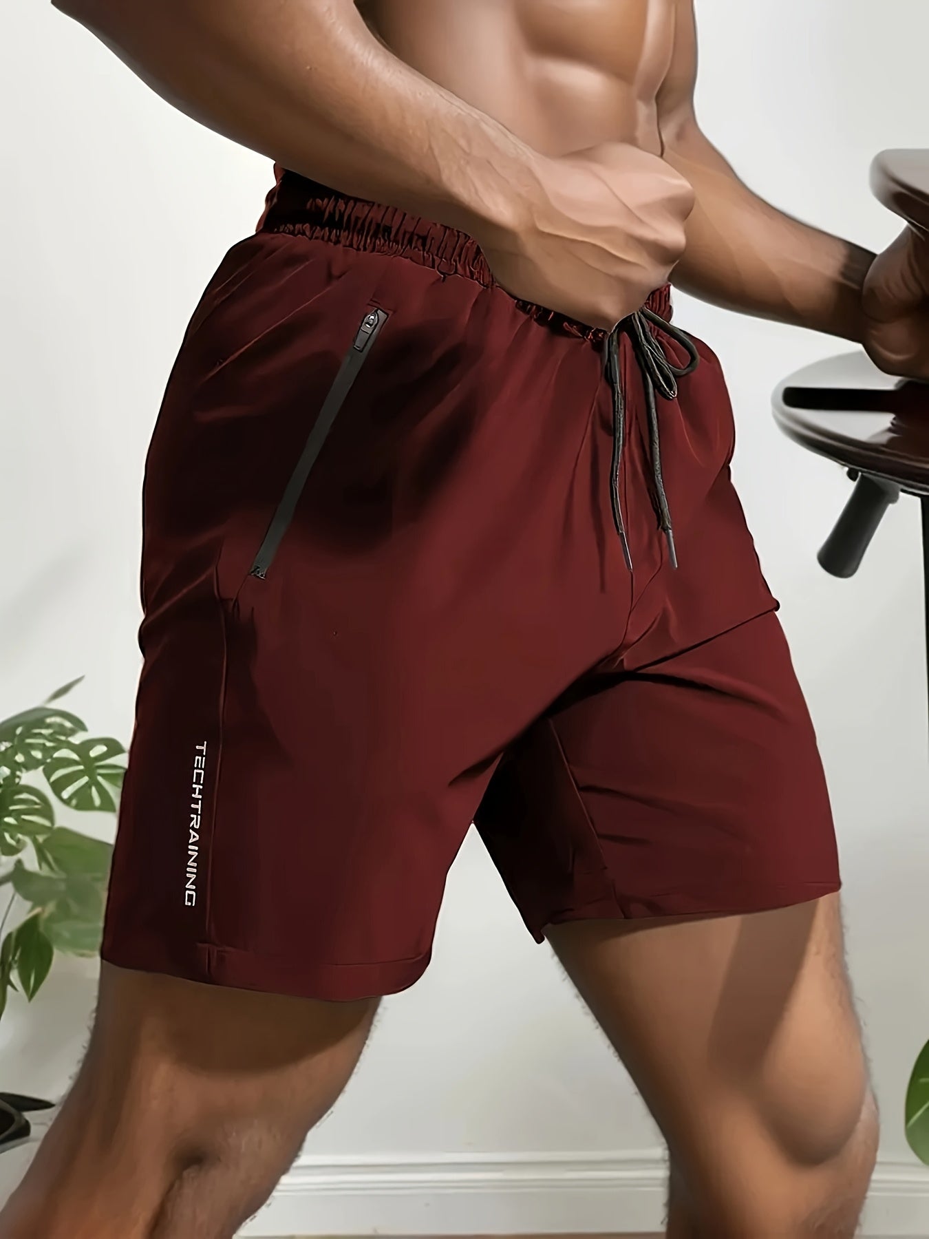 Herren Sportshorts mit Reißverschluss-Taschen – Trainingsshorts für Fitness & Workout