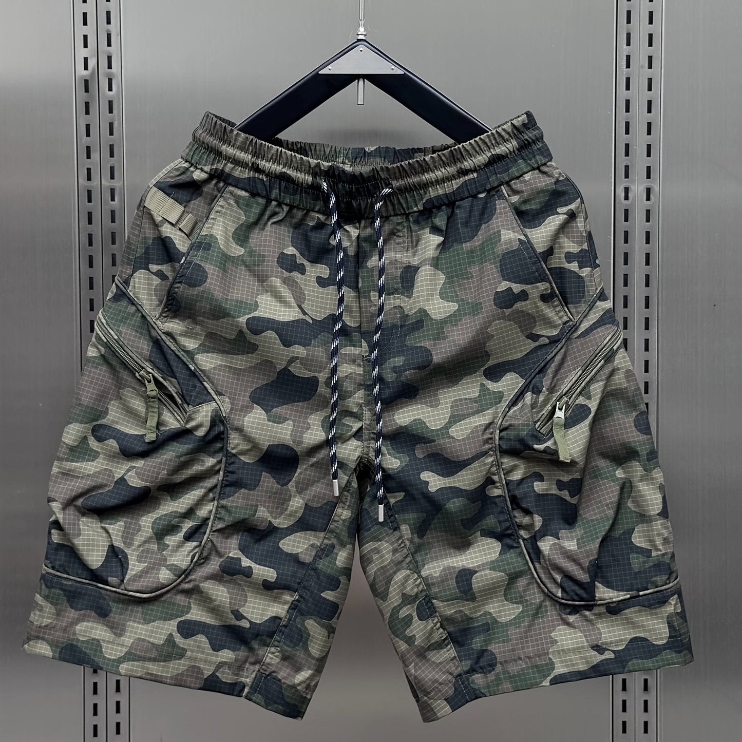 Herren Utility Cargo Shorts mit Reißverschlusstaschen – Urban Athleisure Style