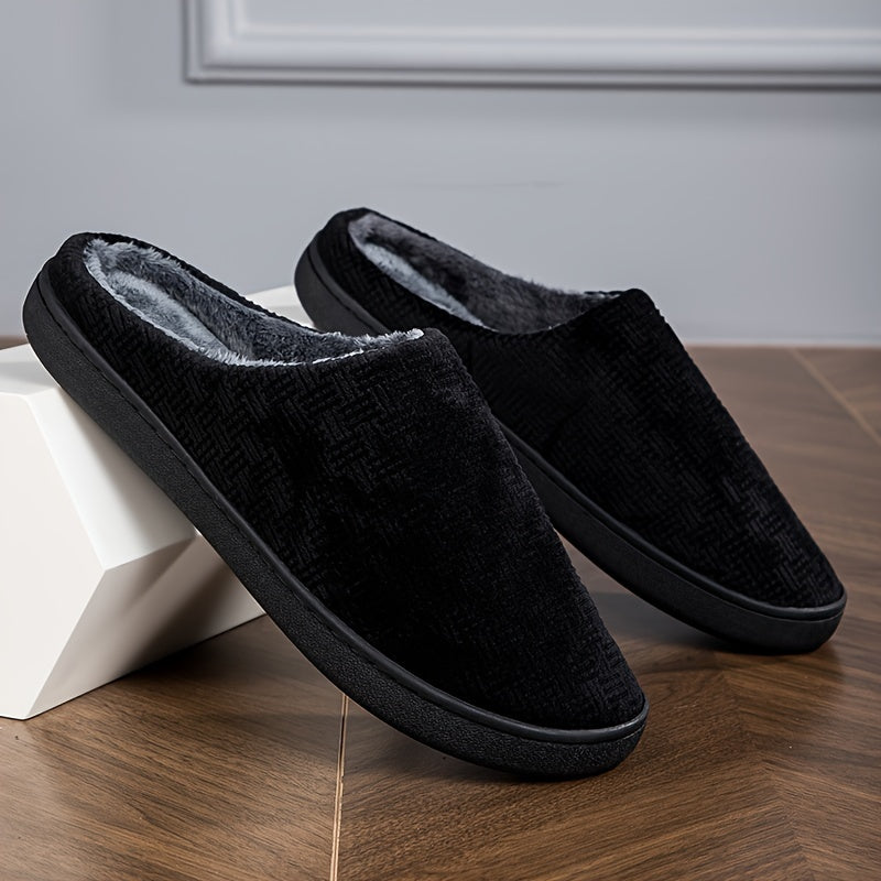 Unisex Hausschuhe Schwarz mit weichem Innenfutter