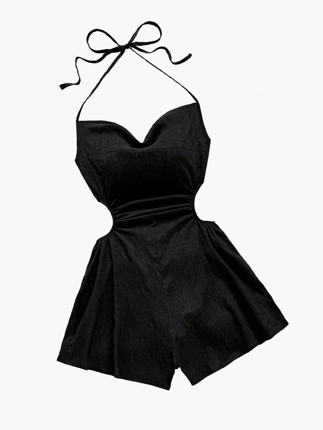 Damen Einteiler Jumpsuit mit Halterneck und Cut-Outs – Modischer Sommer-Overall für Urlaub & Freizeit