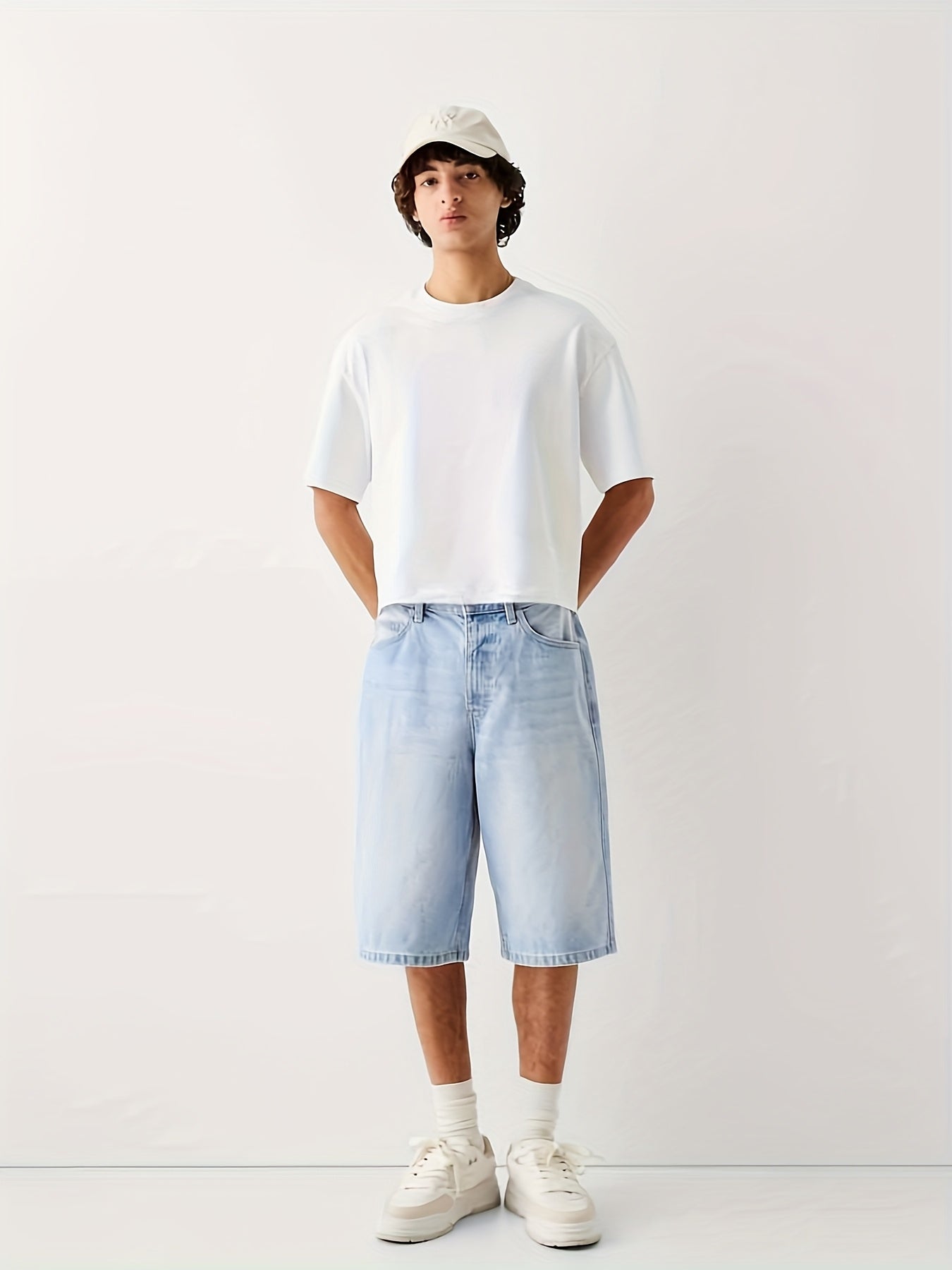 Herren Loose Fit Jeans-Bermuda Shorts – Lässiger Streetwear-Style für Alltag & Freizeit