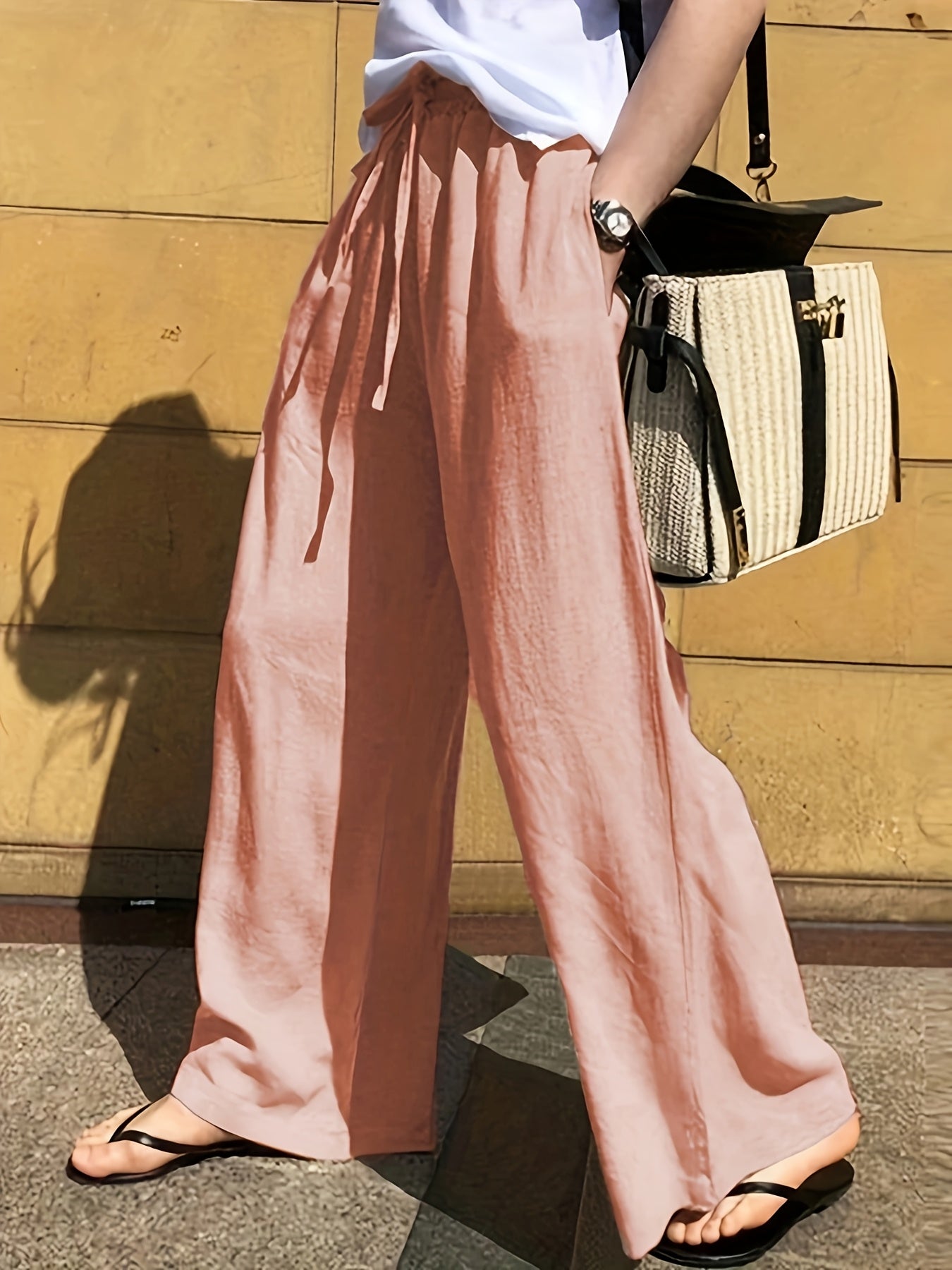 Damen Weite Sommerhose mit Kordelzug – Eleganter Freizeit-Stil für Alltag und Urlaub