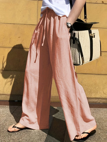 Damen Weite Sommerhose mit Kordelzug – Eleganter Freizeit-Stil für Alltag und Urlaub