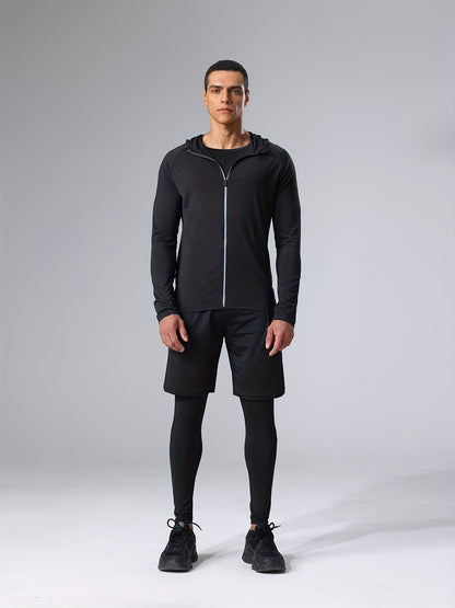 Herren Sport-Trainingsanzug 5-teilig – Fitness & Lauf Set, athletischer Stil
