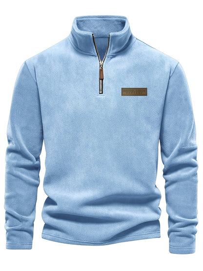 Herren Quarter-Zip Pullover – Moderner Freizeit-Look mit Stehkragen und Minimalistischem Design
