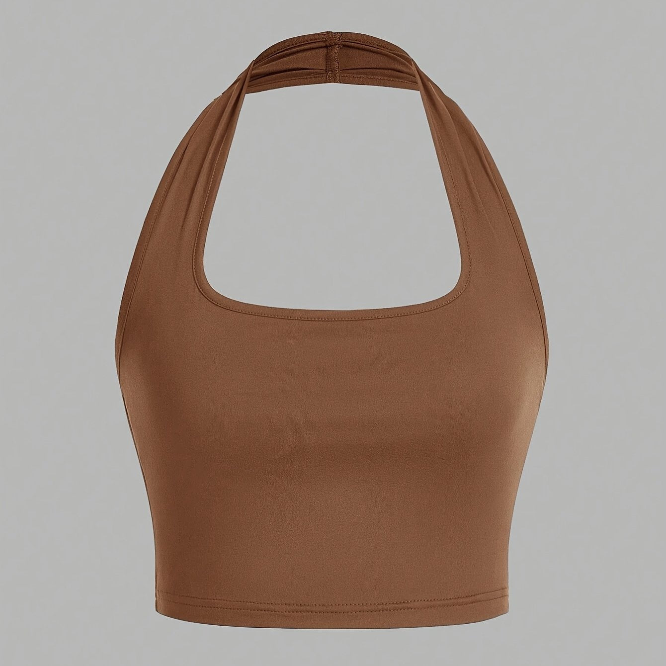 Damen Halter Neck Backless Crop Top – Modisches Sommer Basic für Freizeit & Streetwear