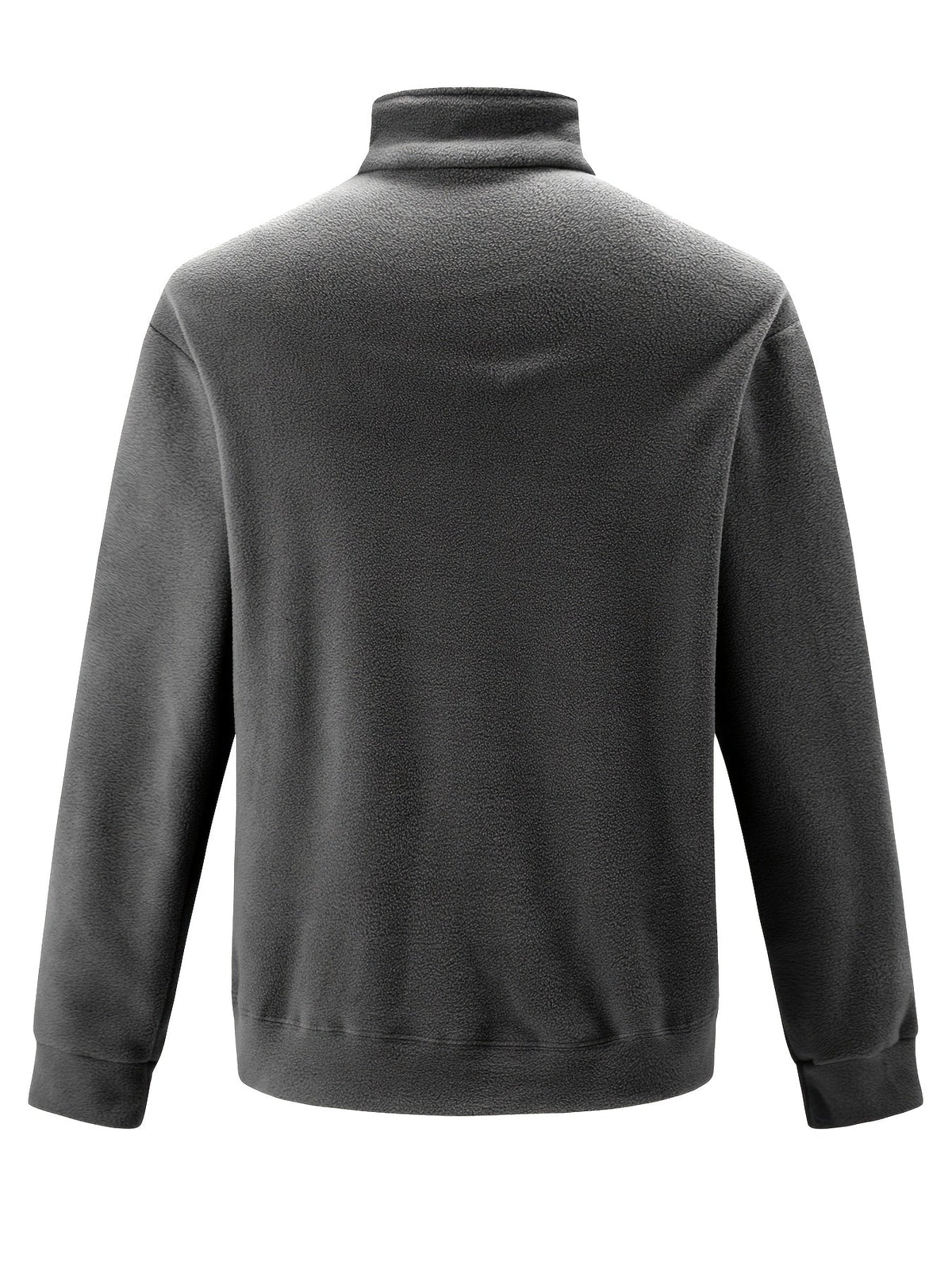 Fleece Pullover mit Stehkragen und kurzem Reißverschluss
