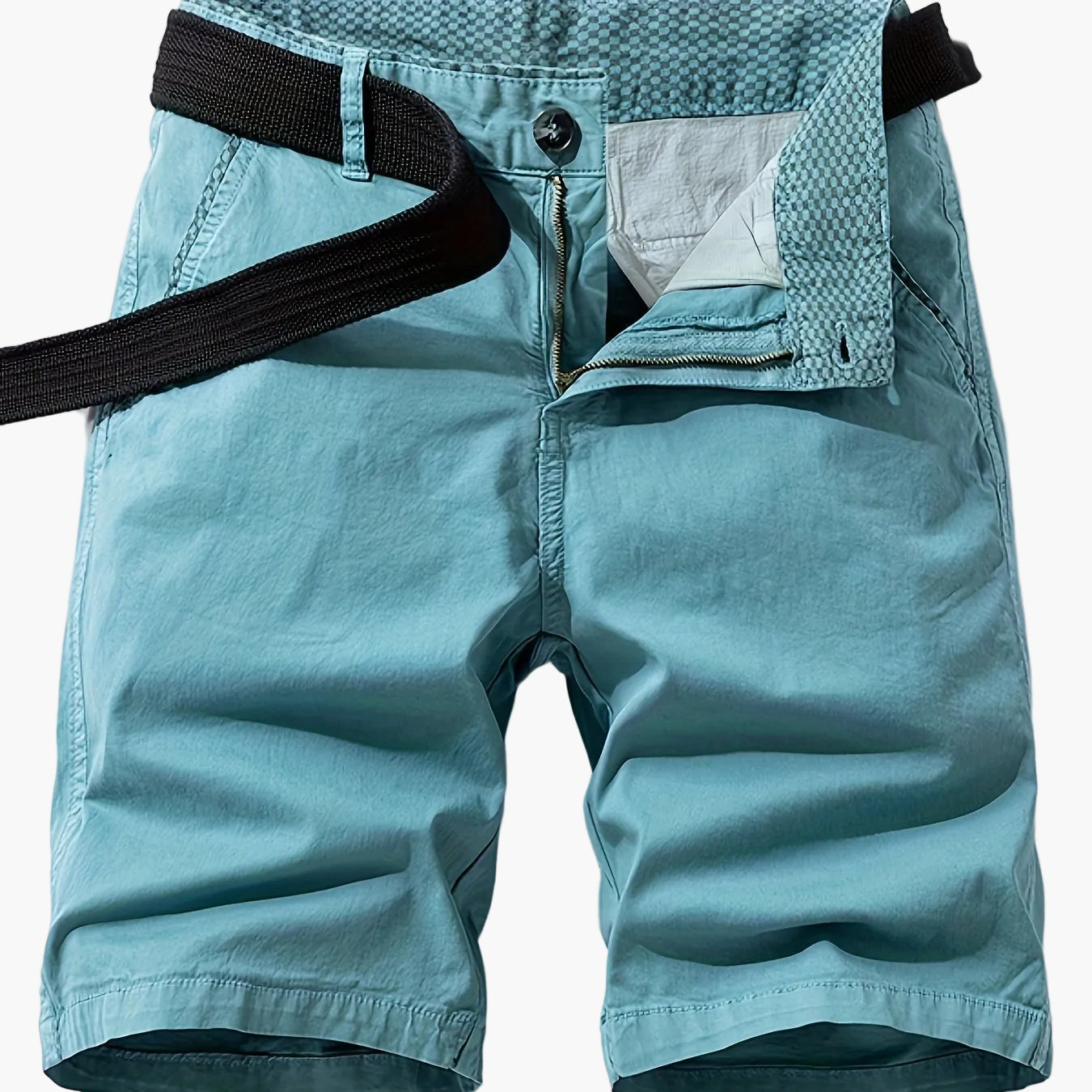 Herren Freizeit-Bermuda Shorts mit Gürtel – Klassischer Sommer-Look für Alltag und Outdoor